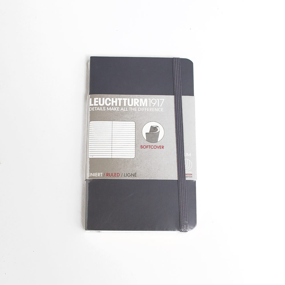 Leuchtturm, Pocket, Softcover, A6, Ruled, Anthracite